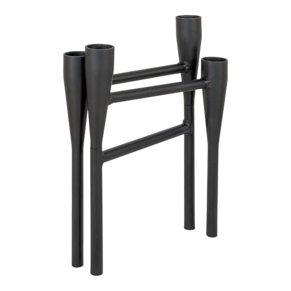 Rootz Black Steel Candle Holder - Centerpiece - Modern Decor - Geometric Design - Skapar elegant atmosfär - 15x28x21 cm