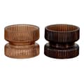Miniatyrbild 2 av 3: Rootz Candle Holder Set - Glass Candle Display - Reversible Holders - Warm Ambiance - Ø9x7cm