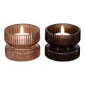 Miniatyrbild 1 av 3: Rootz Candle Holder Set - Glass Candle Display - Reversible Holders - Warm Ambiance - Ø9x7cm