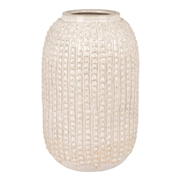 Rootz Stoneware Vase - Textured Vase - Decorative Vase - Lägger till värme till dekor - Ø16x25,5 cm
