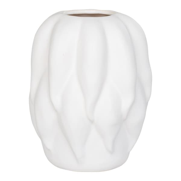 Rootz Ceramic Vase - Beige Vase - Ceramic Pottery - Elegant Decor - 19.5x19.5x26 cm