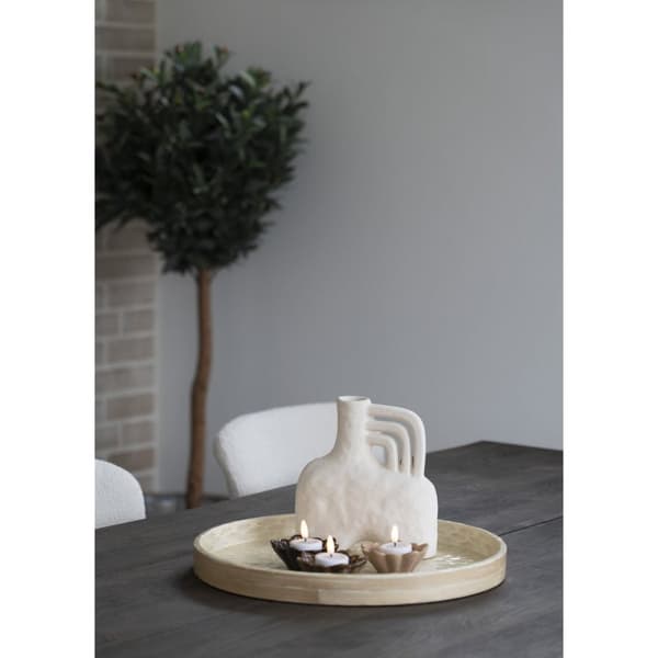 Rootz Bambu -bricka - serveringsfack - Dekorativt bricka - miljövänligt - 40 cm x 40 cm x 3,5 cm beige
