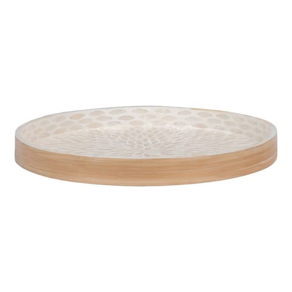 Rootz Bamboo -lokero - Tarjoilualusta - Koristeellinen lokero - Ympäristöystävällinen - 40 cm x 40 cm x 3,5 cm beige