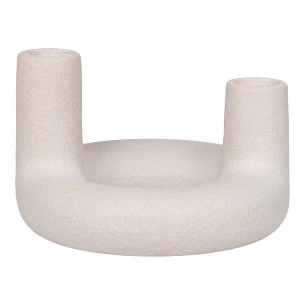 Rootzin keraaminen kynttilänjalka - pyöristetty muotoilu - moderni aksentti - tyylikäs kodinsisustus - Ø13x8.5cm
