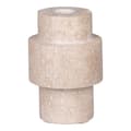 Pikkukuva 3 / 8: Rootz Travertine -kynttiläpidike - luonnonkivi - beige sisustus aksentti - parantaa tunnelmaa - Ø7x10cm