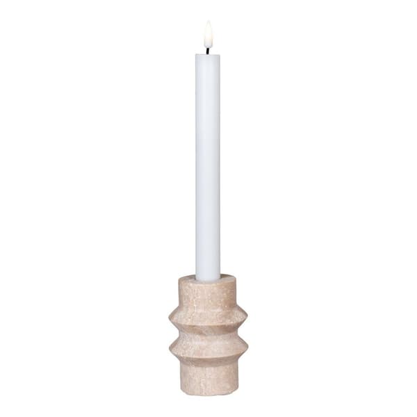 Rootz travertinljushållare - natursten - beige hållare - förbättrar dekor - Ø7cm x 10 cm