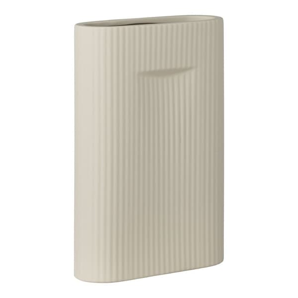 Rootz keramisk vas - dekorativ vas - prydnadsfartyg - stilfull grå - 16,5 cm x 6,5 cm x 26 cm