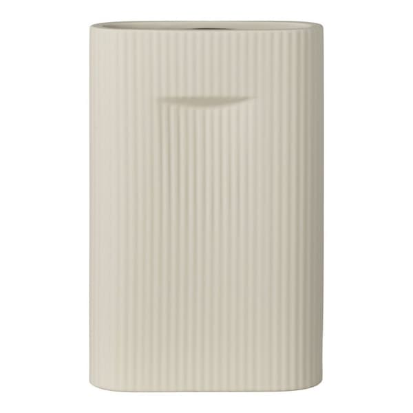 Rootz keramisk vas - dekorativ vas - prydnadsfartyg - stilfull grå - 16,5 cm x 6,5 cm x 26 cm