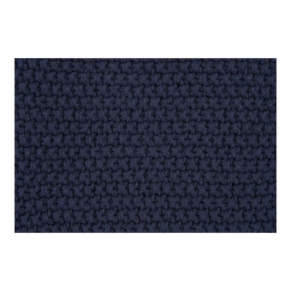 Rootz Dark Blue Plaid Throw - Återvunnet bomullsfilt - miljövänligt täckning - Hållbar komfort - 130 cm x 170 cm