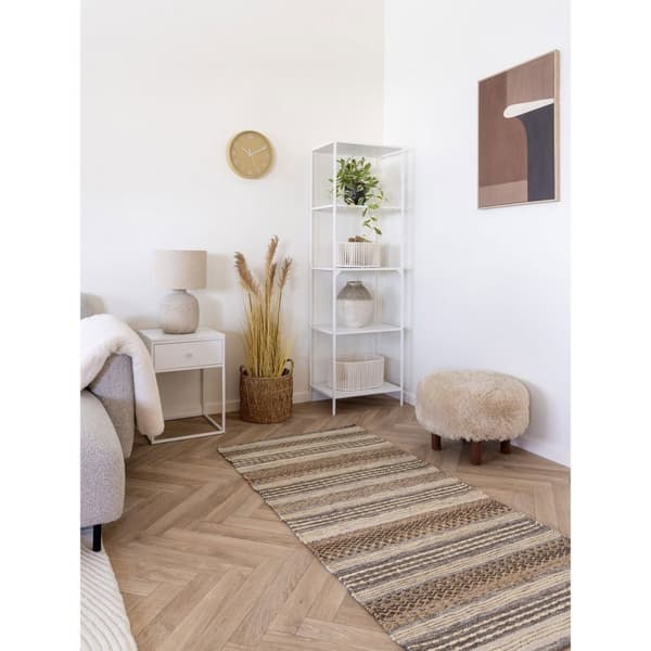 Rootzin käytävä juoksija - käsin kudottu matto - luonnollinen/norsunluu - juutti villasekoitus - lisää lämpöä - 80 cm x 180cm