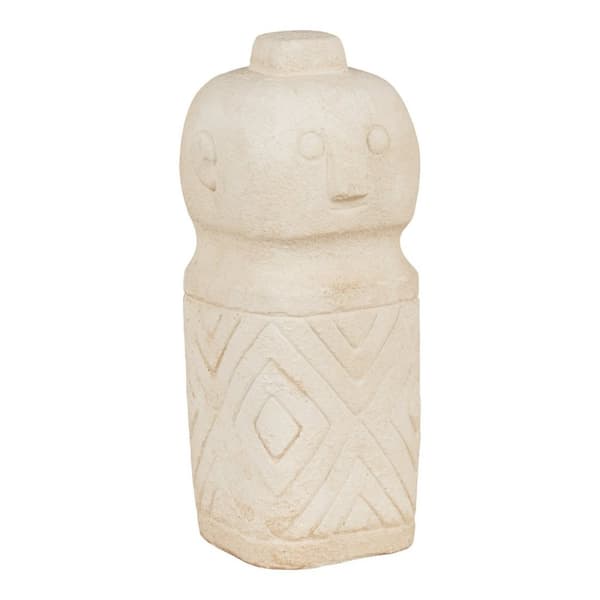 Rootz Cement Decoration - Cement Ornament - Dekorativ accent - Unik design - 6,5 cm x 6,5 cm x 15 cm