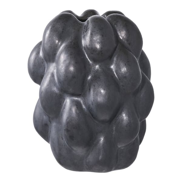 Rootz Black Ceramic Vase - Dekorativ vas - Flower Holder - Förbättrar Décor - 14cm x 15 cm x 19 cm