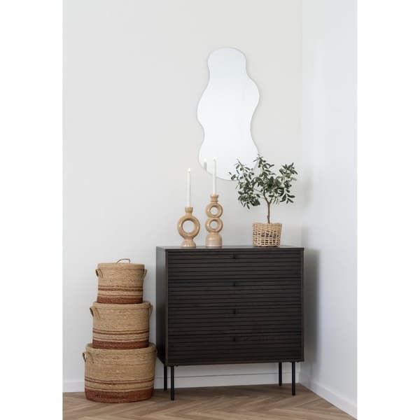 Rootz Modern Candle Holder - Staplad cirkulär design - Ceramic Decor Piece - Drable Build - 10.7x9.5x30.5 cm