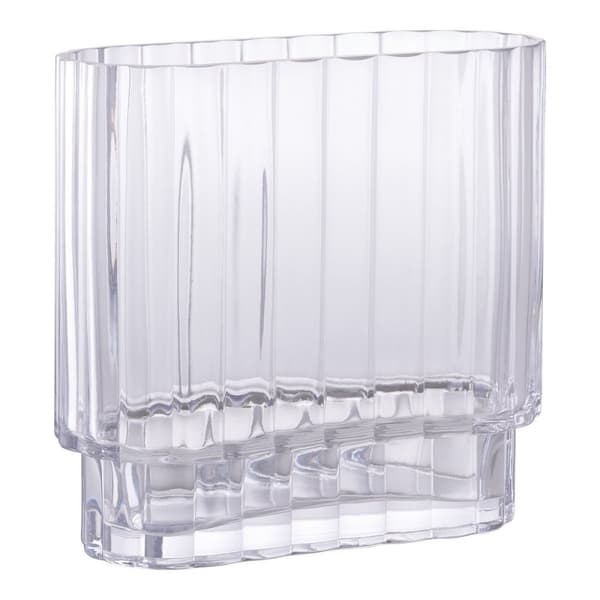 Rootz Clear Glass Vase - Flower Holder - Dekorativ vas - Versatile Decor - 20x9x19.5 cm