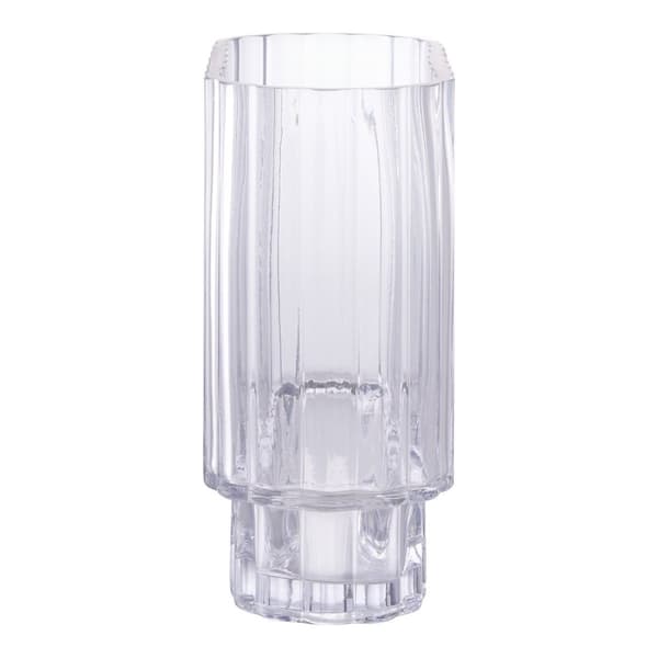 Rootz Clear Glass Vase - Flower Holder - Dekorativ vas - Versatile Decor - 20x9x19.5 cm