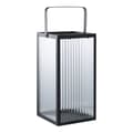Miniatyrbild 3 av 4: Rootz Black Metal/Glass Lantern - Candle Holder - Dekorativ ljus - Stylish Design - 15 cm x 15 cm x 30 cm
