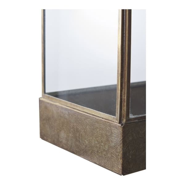 Rootz Metal/Glass Lantern - Antique Brass Look - Dekorativt ljus - Hem Accent - 15 cm x 36,5 cm x 25 cm