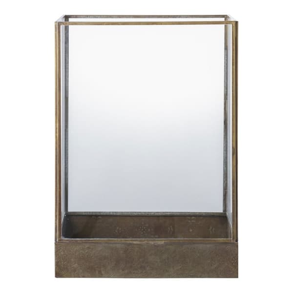 Rootz Metal/Glass Lantern - Antique Brass Look - Dekorativt ljus - Hem Accent - 15 cm x 36,5 cm x 25 cm