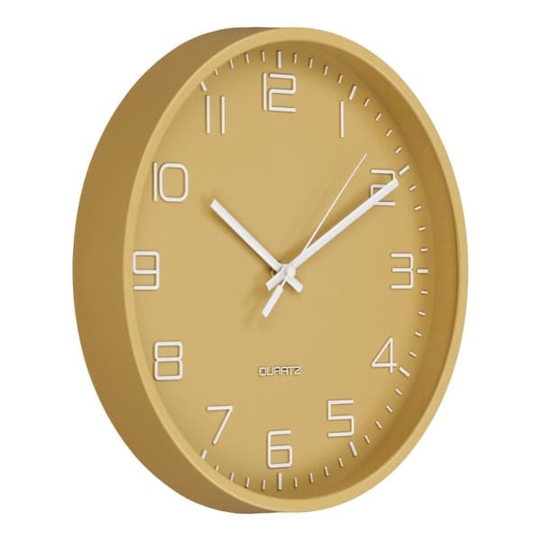 Rootzin seinäkello - Ocher Silent Timece - hiljainen kello - Ø30cm - lasi ja muovi - 30 cm x 30 cm x 4cm