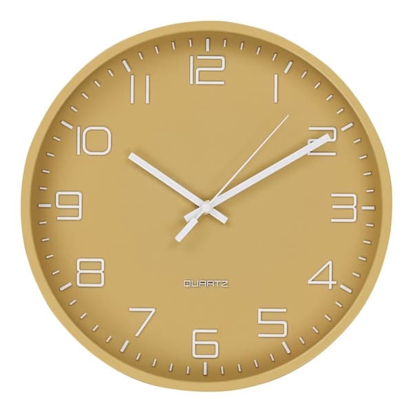 Rootzin seinäkello - Ocher Silent Timece - hiljainen kello - Ø30cm - lasi ja muovi - 30 cm x 30 cm x 4cm