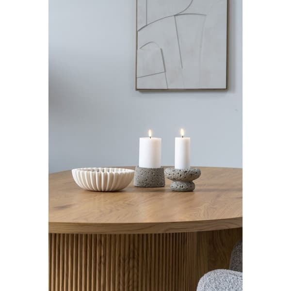 Rootz 2 -osainen asetettu kynttilänjalastaja - sementti kynttilänjalusta - harmaa kynttilakkuri - kestävä ja tyylikäs - 10,51 cm x 10,51 cm x 6,87cm