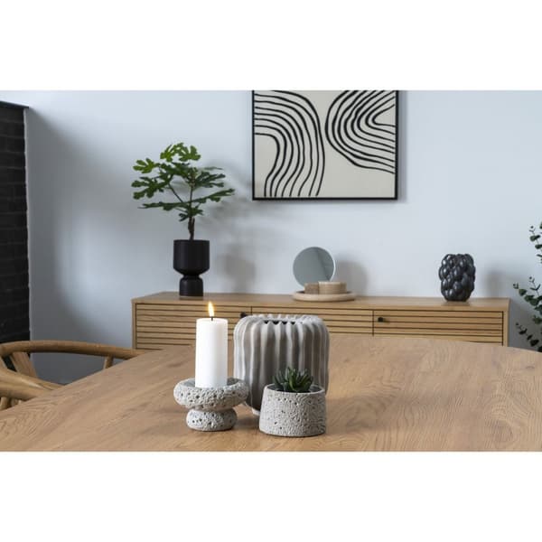 Rootz 2 -osainen asetettu kynttilänjalastaja - sementti kynttilänjalusta - harmaa kynttilakkuri - kestävä ja tyylikäs - 10,51 cm x 10,51 cm x 6,87cm