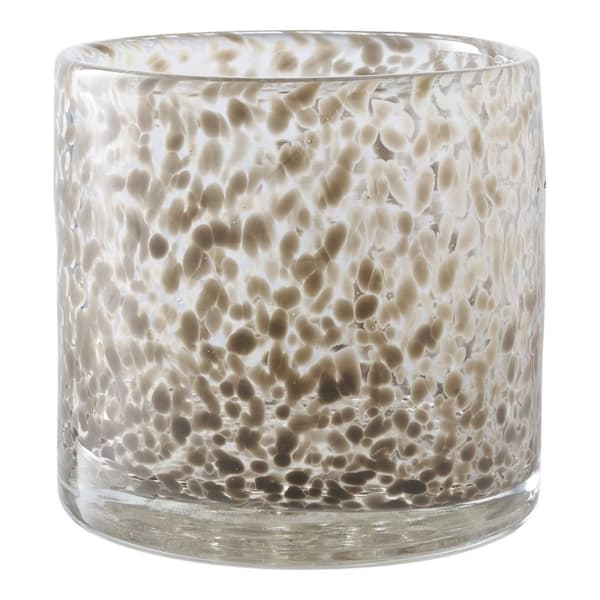 Rootz Candle Holder - Glass Decor - Brown Centerpiece - Elegant Design - Ø12x12cm