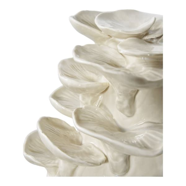 Rootz keramisk dekoration - keramisk skulptur - beige prydnad - stilfull heminredning - 18 cm x 15 cm x 24 cm