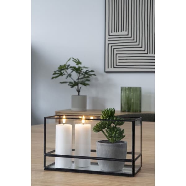 Rootz Hurricane Candle Holder - Candle Lantern - Candle Enclosure - Modern Elegance - 30x12x15cm