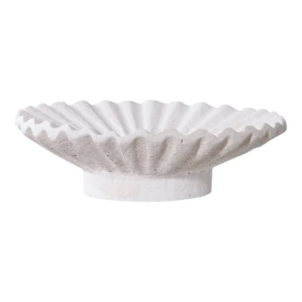 Rootz Candle Holder Set of 2 - Cement Holder - White Ceramic Holder - Stylish Decor - 11.12cm x 11.12cm x 4.37cm