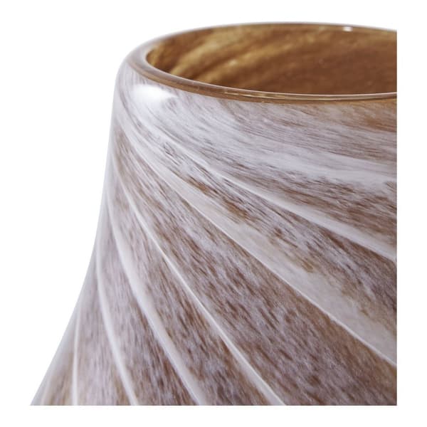 Rootz Glass Vase - Ceramic Flower Holder - Brown Decorative Piece - Hållbar & stilfull - Ø16cm x 23 cm