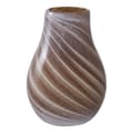 Miniatyrbild 1 av 7: Rootz Glass Vase - Ceramic Flower Holder - Brown Decorative Piece - Hållbar & stilfull - Ø16cm x 23 cm