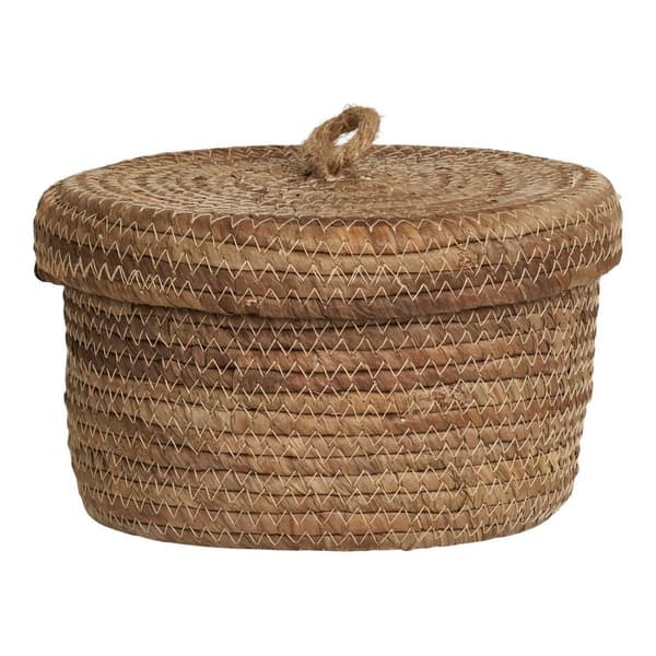 Rootz Natural Banana Leaf Baskets - SEAGRASS LAGRING Korgar - Handvävda dekorativa korgar - 2124 cm x 2124 cm x 1416 cm
