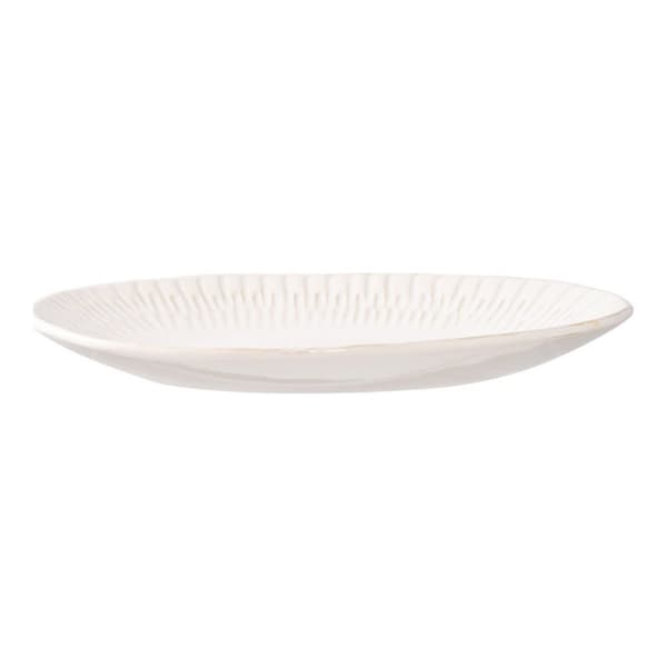 Rootz keramisk serveringsfack - Snacksbricka - Dekorativ platta - Hållbar design - 30,5 cm x 20,3 cm x 3,8 cm