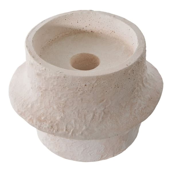 Rootz Cement -kynttilänhaltijajoukko - Valkoinen - keraamiset kynttilänjalat - tyylikäs sisustus - 10,81 cm x 10,61 cm x 8,22 cm