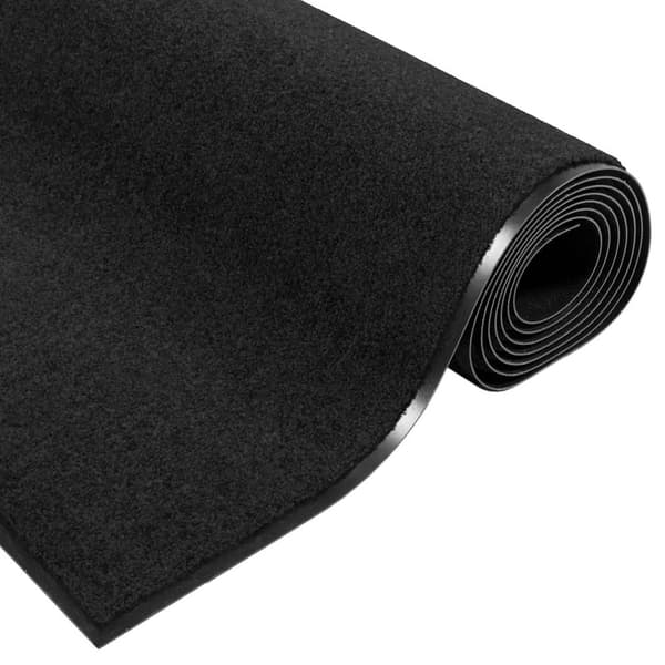 vidaXL Dørmatte Vaskbar Svart 120x250 cm