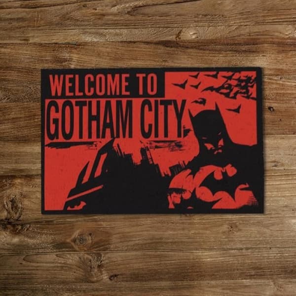 Dörrmatta - PYRAMID INTERNATIONAL - Batman - Röd - 60 x 40 cm - Kokosfibrer