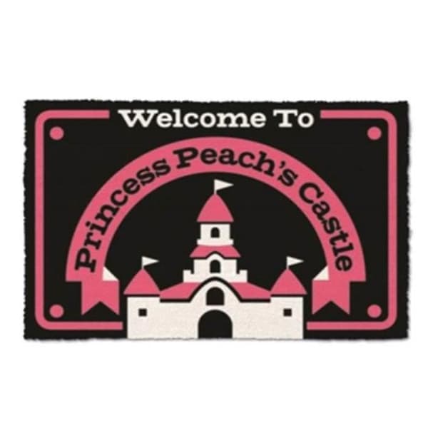 Pyramid Peach dörrmatta - Welcome 02 - svart/rosa/vit - 40x60x2 cm