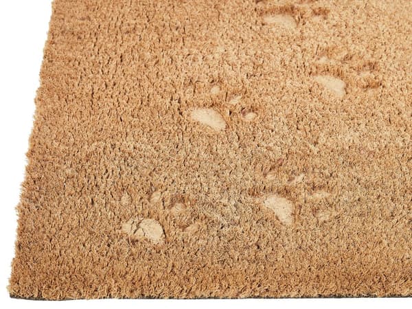Dørmatte Natural Coir PVC-bakside Anti-skli 55 x 120 cm Hjem Tassetrykk Motiv Moderne Innendørs Dekorasjon