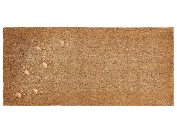 Dørmatte Natural Coir PVC-bakside Anti-skli 55 x 120 cm Hjem Tassetrykk Motiv Moderne Innendørs Dekorasjon