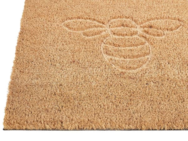 Dørmatte Natural Coir PVC-bakside Anti-Slip 55 x 120 cm Hjem Tekst Motiv Moderne Innendørs Dekorasjon