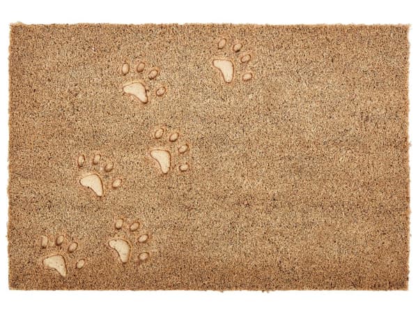 Dørmåtte Naturlig Kokosfiber med skridsikker PVC-bagside 40 x 60 cm Tekstmotiv Moderne Stil