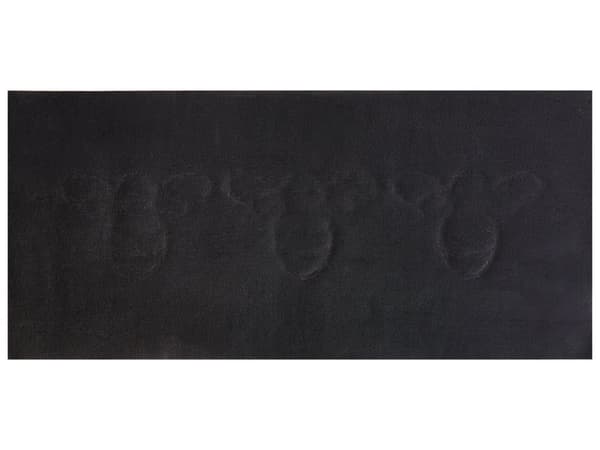 Dørtrinsmåtte naturfarvet kokosfiber-PVC 55 x 120 cm humlemønster skridsikkert rektangel moderne stil