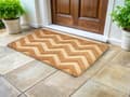 Miniatyrbillede 4 af 6: Dørmåtte Naturlig Kokosfiber med skridsikker PVC-bagside 40 x 60 cm Tekstmotiv Moderne Stil
