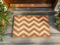 Miniatyrbillede 2 af 6: Dørmåtte Naturlig Kokosfiber med skridsikker PVC-bagside 40 x 60 cm Tekstmotiv Moderne Stil