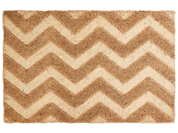 Dørmåtte Naturlig Kokosfiber med skridsikker PVC-bagside 40 x 60 cm Tekstmotiv Moderne Stil