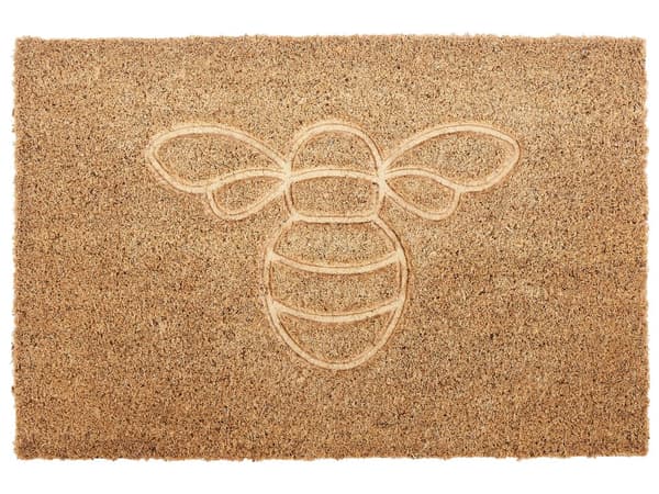 Dørmåtte Naturlig Kokosfiber med skridsikker PVC-bagside 40 x 60 cm Tekstmotiv Moderne Stil