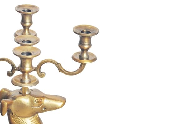 Rootz Dekorativ ljusstake - Candle Holder - Greyhound Figurine - Unik design - Handgjord - 26 cm x 69 cm x 40 cm
