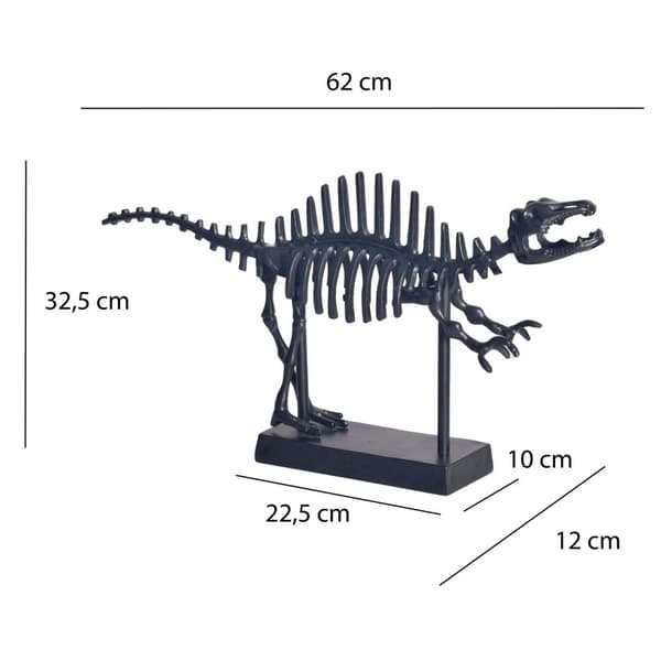 Rootz Dekorativ T -Rex -staty - Modern dinosaurifigur - Handgjord skulptur - Unik design - 62 cm x 32,5 cm x 12 cm