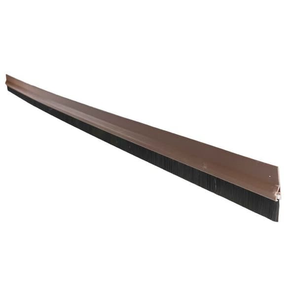Självklistrande dörrtröskel - GEKO - 98 cm - PVC - Borste i polypropen - Brun